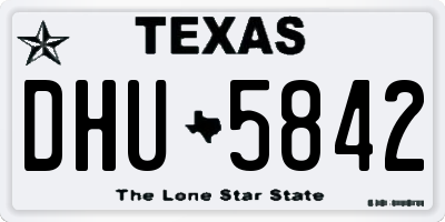 TX license plate DHU5842