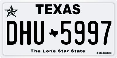 TX license plate DHU5997
