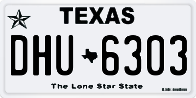 TX license plate DHU6303