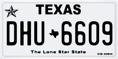 TX license plate DHU6609