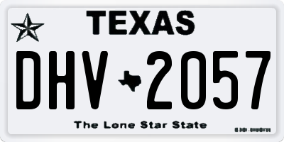 TX license plate DHV2057