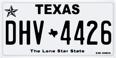 TX license plate DHV4426