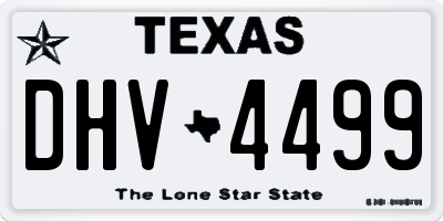 TX license plate DHV4499
