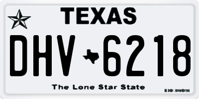TX license plate DHV6218