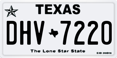 TX license plate DHV7220