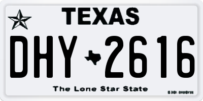 TX license plate DHY2616