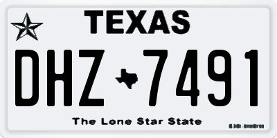 TX license plate DHZ7491