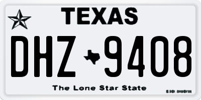 TX license plate DHZ9408