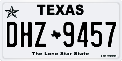 TX license plate DHZ9457
