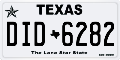 TX license plate DID6282