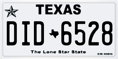 TX license plate DID6528