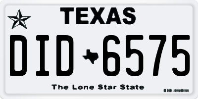 TX license plate DID6575