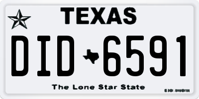 TX license plate DID6591
