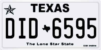 TX license plate DID6595