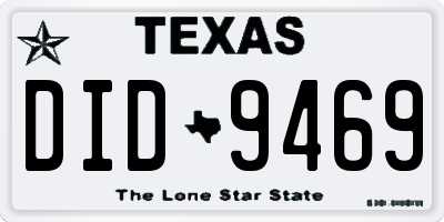 TX license plate DID9469