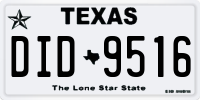 TX license plate DID9516