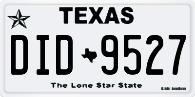 TX license plate DID9527