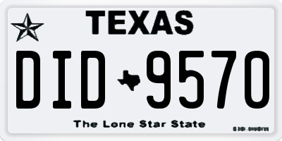 TX license plate DID9570