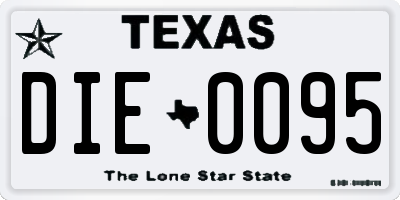 TX license plate DIE0095