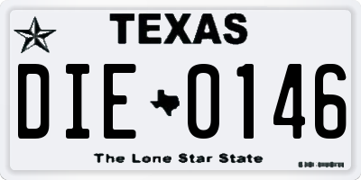 TX license plate DIE0146
