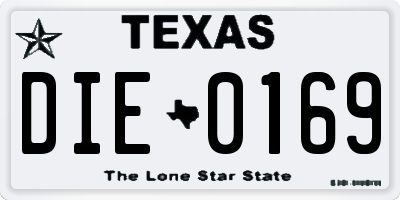 TX license plate DIE0169
