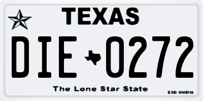 TX license plate DIE0272