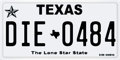 TX license plate DIE0484