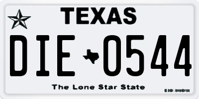 TX license plate DIE0544