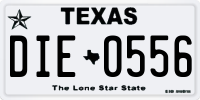 TX license plate DIE0556