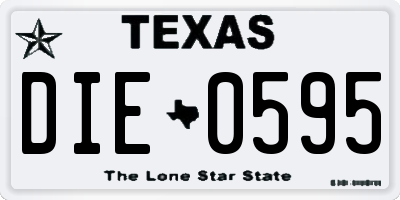 TX license plate DIE0595