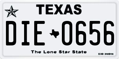 TX license plate DIE0656
