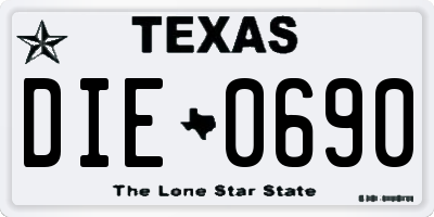 TX license plate DIE0690