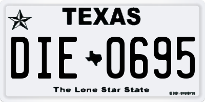 TX license plate DIE0695
