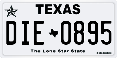 TX license plate DIE0895