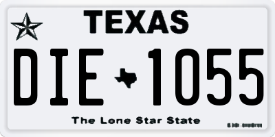 TX license plate DIE1055