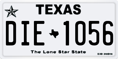 TX license plate DIE1056