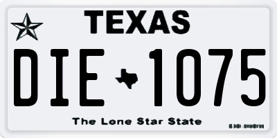 TX license plate DIE1075