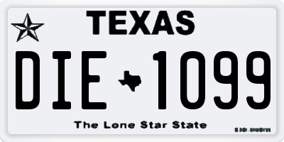 TX license plate DIE1099