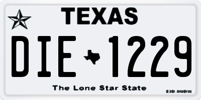 TX license plate DIE1229