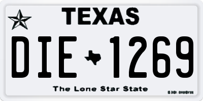 TX license plate DIE1269