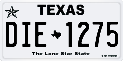 TX license plate DIE1275