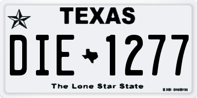 TX license plate DIE1277