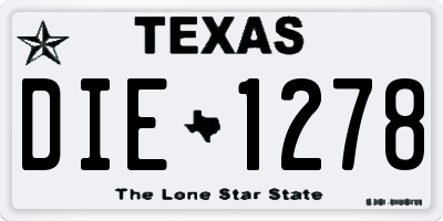 TX license plate DIE1278