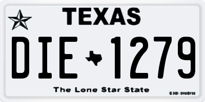 TX license plate DIE1279