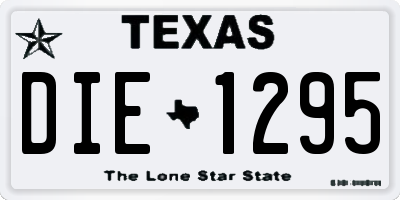 TX license plate DIE1295