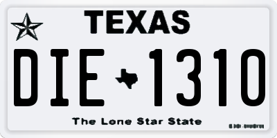 TX license plate DIE1310