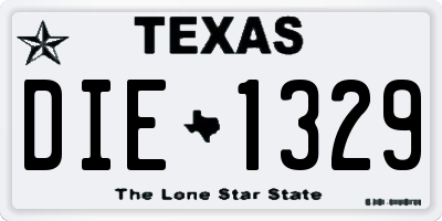 TX license plate DIE1329
