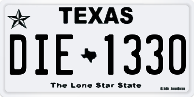 TX license plate DIE1330