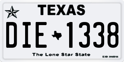 TX license plate DIE1338