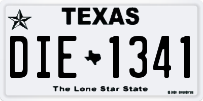TX license plate DIE1341